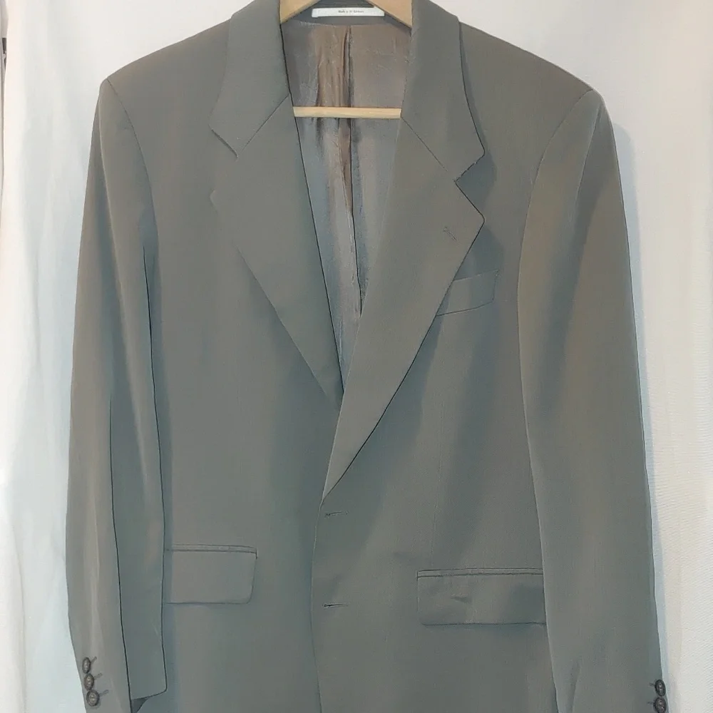 Hugo Boss Vintage Blazer Sport Jacket Coat Gray Wool Blend Two Button est‎ 40R
